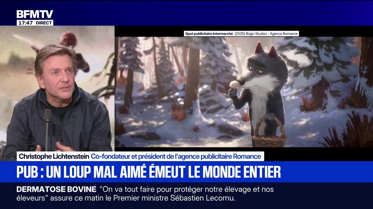 Pub Intermarché: "Il y a plus d'une centaine de personnes qui ont travaillé sur le projet pendant plus d'un an", explique Christophe Lichtenstein, co-fondateur et président de l'agence publicitaire Romance