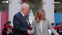 Roma, Meloni riceve Abu Mazen a palazzo Chigi