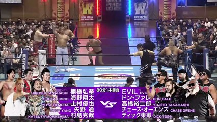 Hiroshi Tanahashi, Toru Yano, Katsuya Murashima, Shota Umino & Yuya Uemura vs. Chase Owens, Dick Togo, Don Fale, EVIL & Yujiro Takahashi: NJPW World Tag League 2025 Day 16 (12/12/2025)