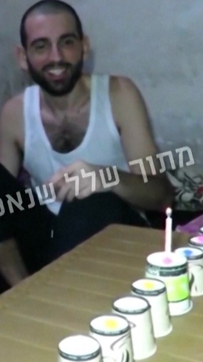 Gut-wrenching clips reveal Israeli hostages in Gaza tunnel celebrating Hanukkah - 8 months before they were all killed