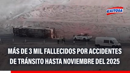 Más de 3 mil fallecidos por accidentes de tránsito se registra hasta noviembre del 2025, según especialista