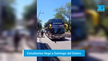 La llegada de Estudiantes al hotel en Santiago del Estero