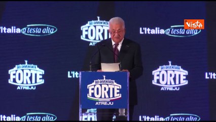 Abu Mazen ad Atreju: Grazie all'Italia per il sostegno, Buon Natale