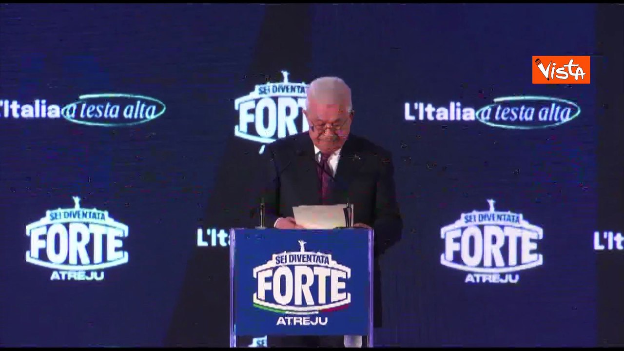 Abu Mazen ad Atreju: Auspico che Italia riconosca lo Stato palestinese
