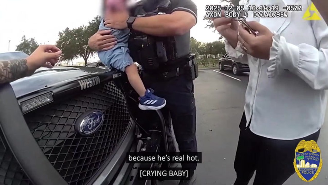 Baby locked inside hot car rescued as temperatures hit 85F