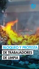 Protesta de personal de limpia provoca caos vial en la capital