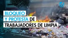 Protesta de personal de limpia provoca caos vial en la capital