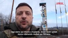 Zelensky a Kupiansk in un videomessaggio ai soldati: «Ottenere risultati al fronte ci aiuta sul fronte diplomatico»