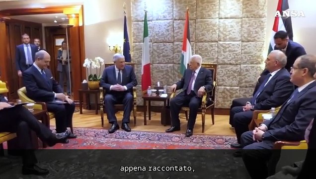 Roma, l'incontro fra Tajani e Abu Mazen