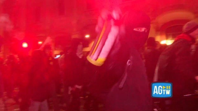 Bologna, imbrattata telecamera di Agtw durante il corteo contro Virtus-Hapoel