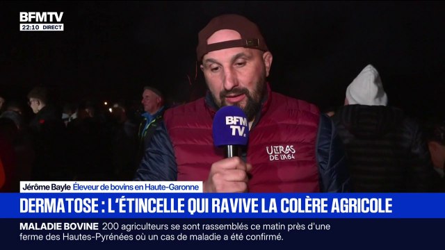 Dermatose bovine: Chez nous en Haute-Garonne, 34 animaux vont être euthanasiés demain , déclare Jérôme Bayle, éleveur de bovins