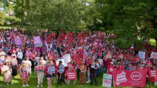 Thousands of Tasmanian public school staff walk off the job to demand wage rise