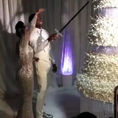 Gucci Mane struggles to cut $75,000 wedding cake with Keyshia