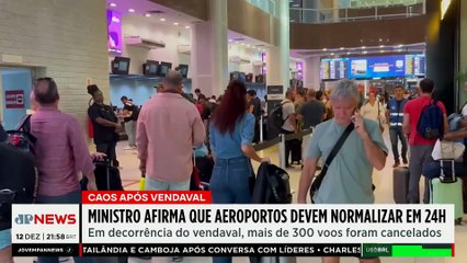 Silvio Costa Filho prevê que operação em aeroportos deve se normalizar em 24 horas