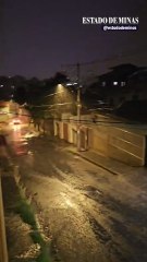 Defesa Civil alerta e temporal provoca chuva forte no bairro Copacabana, em BH