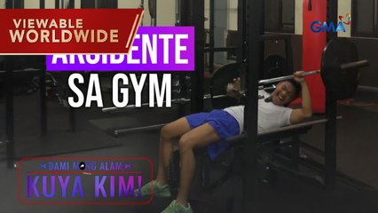 Lalaki, aksidenteng nabagsakan ng barbell habang nagbubuhat sa gym! | Dami Mong Alam, Kuya Kim!