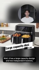 Cook 2 Meals at Once With This Dual Basket Air Fryer #airfryer #kitchenhacks #mealprep