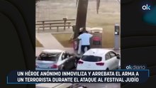 Un héroe anónimo inmoviliza y arrebata el arma a un terrorista durante el ataque al festival judío