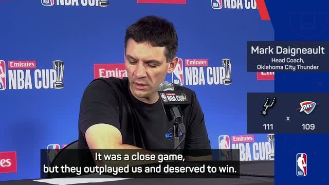 OKC gracious in defeat as 'deserving' Spurs reach NBA Cup final