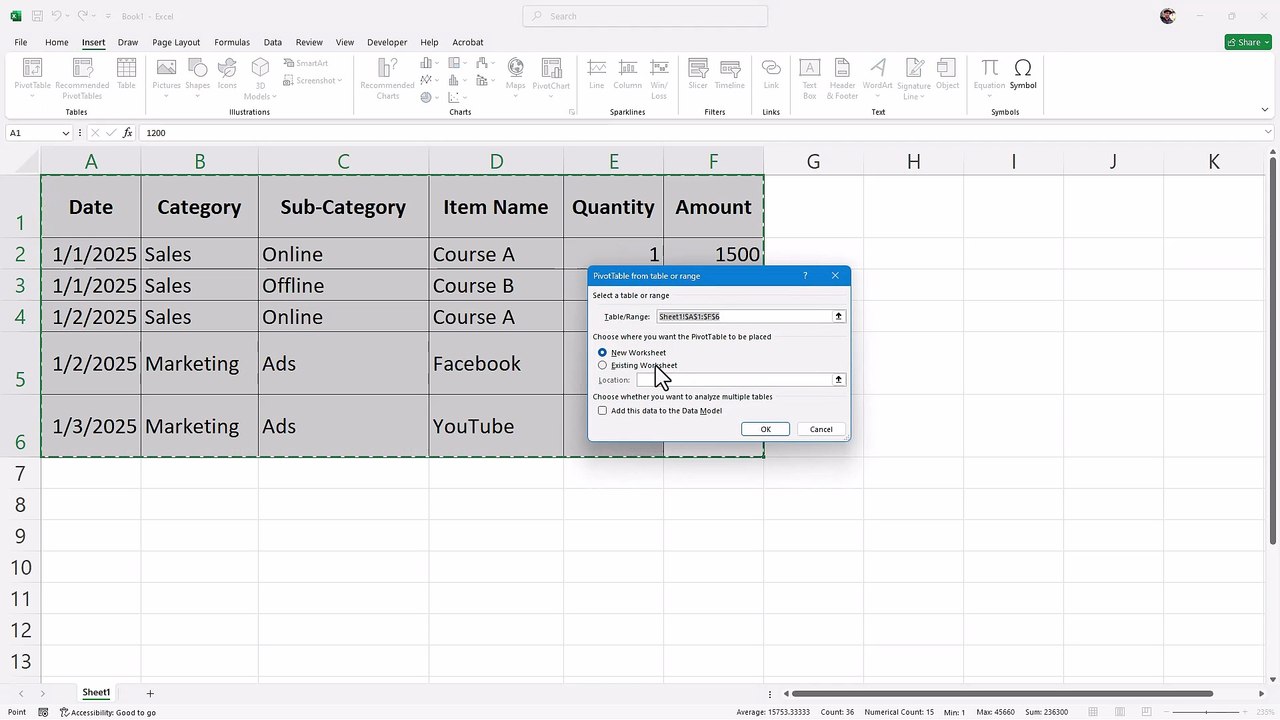 Microsoft Excel 79 Create PivotTables