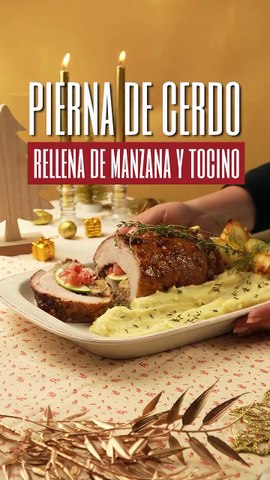 PIERNA DE CERDO RELLENA DE MANZANA Y TOCINO