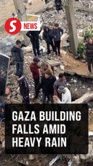 Gaza building collapses after heavy rain, residents missing
