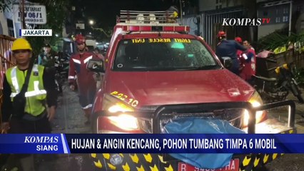 Detik-Detik Puting Beliung Terjang Jakarta, Pohon Tumbang hingga Mobil Rusak Parah