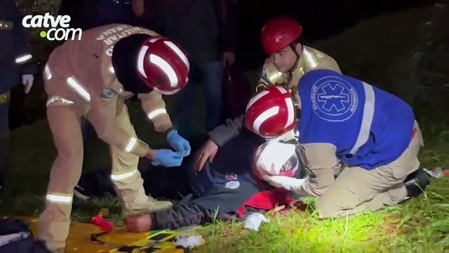 Ciclista quase sofre escalpelamento após ser atropelado na marginal da PRC 467