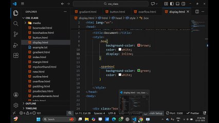 Day - 18 | 💻 CSS Display Properties Explained | Block, Inline, Inline-Block & None
