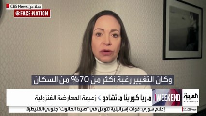 زعيمة المعارضة الفنزويليّة تؤيد زيادة الضغط على مادورو حتى "يدرك أن عليه الرحيل"