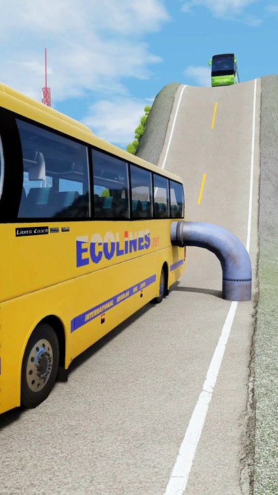 Realistic BeamNG Drive car crash physics. Watch in