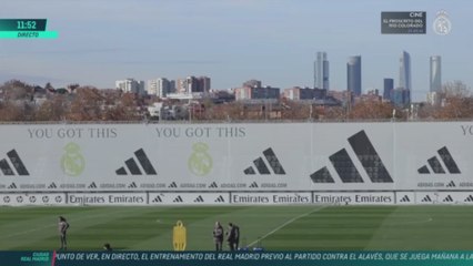 Entrenamiento del Real Madrid previo a visitar al Deportivo Alavés