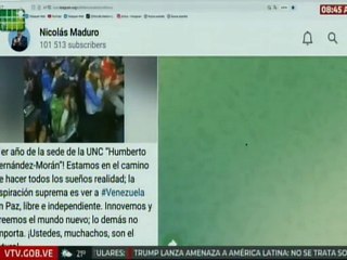 Jefe de Estado celebró el 1er año de la sede de la UNC "Humberto Fernández-Morán"