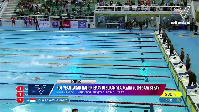 Khiew Hoe Yean raih emas ketiga acara 200m gaya bebas di Sukan SEA