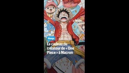 Le dessin du créateur de « One Piece » offert à Emmanuel Macron