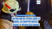Un million de foyers ukrainiens dans le noir après des frappes russes sur le réseau électrique