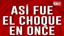 Cruzó en rojo, chocó y escapó: así fue el impresionante choque en Balvanera