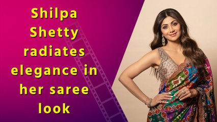 Shilpa Shetty shows off her timeless charm in a gorgeous multi-colored saree