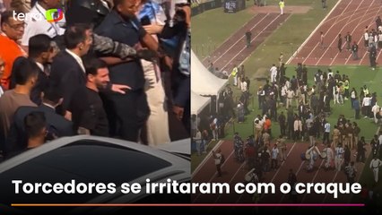 Evento com Messi termina em confusão e arremesso de cadeiras na Índia