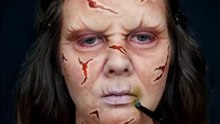 Talented face-painter creates chilling Exorcist look that could rival a horror movie makeup team