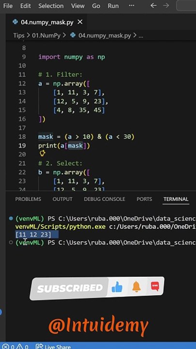 NumPy: Boolean Masking in NumPy.