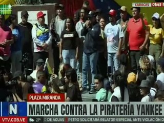 Ciudadanos rechazan la presión mediática y militar de EE.UU. en movilización contra piratería yankee