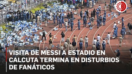 Visita de Messi a estadio en Calcuta concluye con disturbios de fanáticos