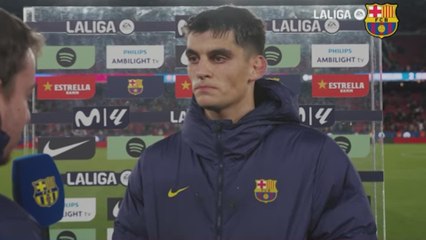 Zona mixta del Barcelona tras la victoria ante Osasuna por 2-0