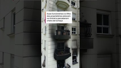 Vídeo mostra estrago causado por incêndio que atingiu prédio de luxo em SP #shorts
