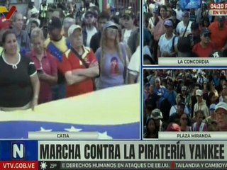 Habitantes de Catia se movilizan en Marcha Contra la Piratería Yankee