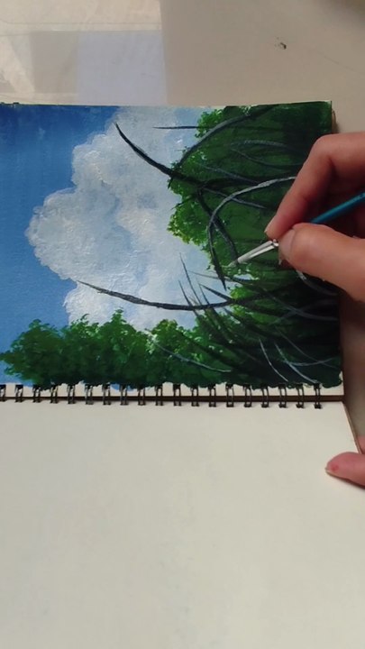 Nature landscape acrylics painting