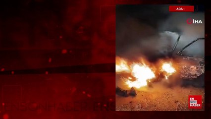 Adana'da otomobil patladı feci şekilde can verdi