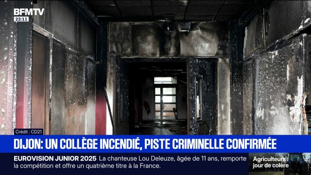 Un collège à Dijon a été incendié, la piste criminelle a été confirmée