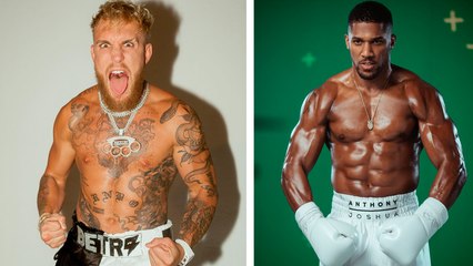 Jake Paul y Anthony Joshua cara a cara previo a su pelea el 19 de diciembre